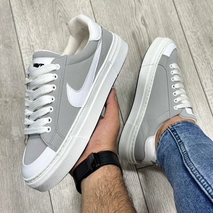 کفش کتانی اسپرت مردانه رنگ طوسی مدل نایک NIKE