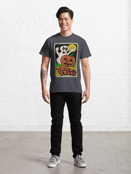 تیشرت Nightmare Before Christmas طرح Vintage Halloween Trick or Treat Ghost with Pumpkin کد 260552