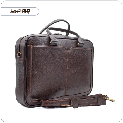 کیف چرم اداری مردانه قهوه ای کد BR21