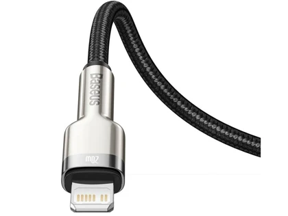 کابل شارژ سریع تایپسی به لایتنینگ 2 متری بیسوس Baseus Cafule Series Metal Data Cable Type-C to iP PD 20W CATLJK-B01