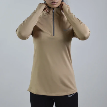 استرج نیم زیپ زنانه نایک مدل SRN-2B1286 کرم