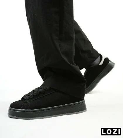 کفش کتانی مردانه مشکی طوسی ADIDAS stan smith