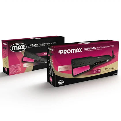 اتو مو پرومکس Promax مدل 5500 با صفحه سرامیکی 45 میلی متری