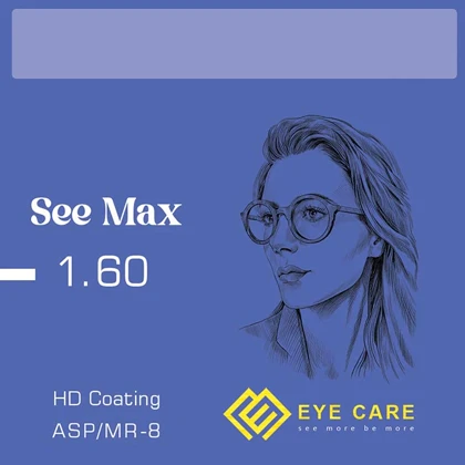 عدسی طبی سی مکس See Max 1.60 ASP/HD Coating/ABBE:42