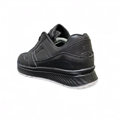 کفش مردانه چرمی مدل اکو بیوم مشکی سفید