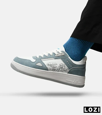 کفش کتانی مردانه سفید آبی NIKE AirForce Draw