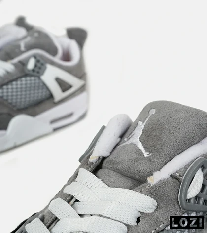 کتانی ساق‌دار زنانه و مردانه طوسی Nike air jordan 4 مدل 6467