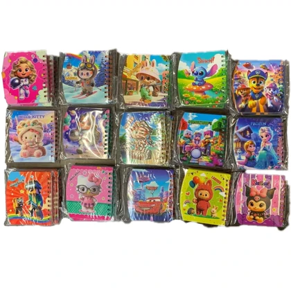 دفترچه یادداشت فانتزی سیمی 10 × 10 سانتی متر طرح دار