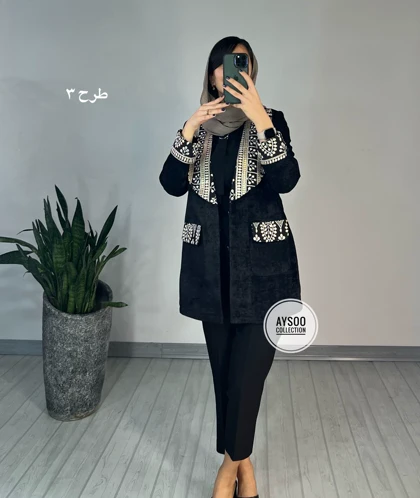 کت مزونی سوزندوزی