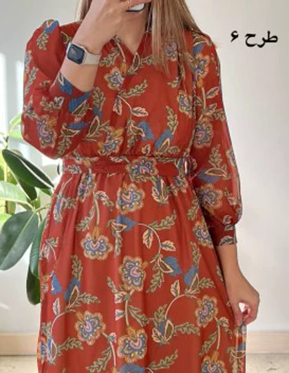 پیراهن حریر سرمه سری 16