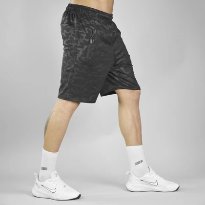 شلوارک ورزشی مردانه جردن مدل MUB-5411 چریکی مشکی