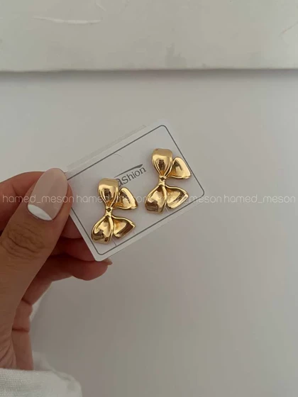 گوشواره پاپیونی طرحدار