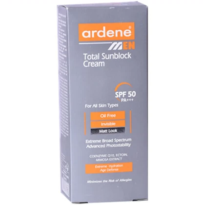 کرم ضد آفتاب آقایان آردن Ardene مدل Oil Free با SPF50 حجم 50 میلی لیتر