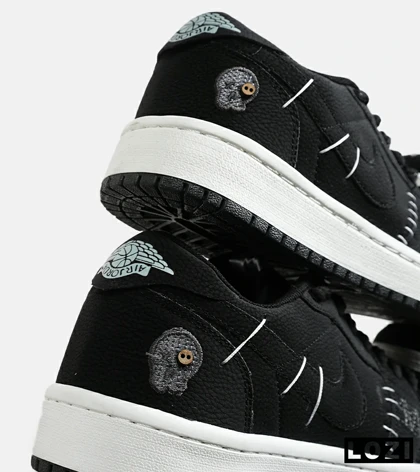 کفش کتانی مردانه و زنانه مشکی سفید نایک NIKE jordan Vodoo