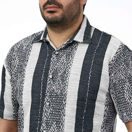 پیراهن آستین کوتاه بوکله مردانه مدل 61119134