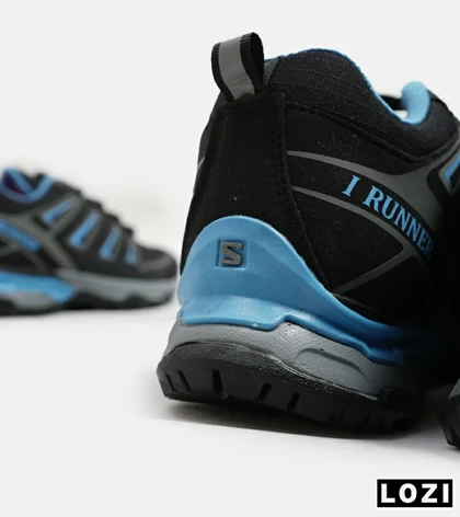 کفش کتانی بزرگ پا مشکی آبی I-Runner