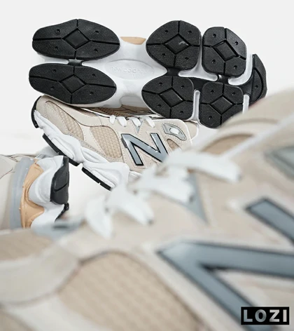 کفش کتانی مردانه و زنانه کرم طوسی NEW BALANCE 9060