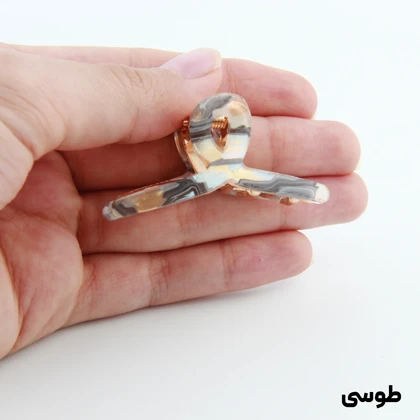کلیپس دخترانه فلزی مدل پیچی آبرنگی کوچک