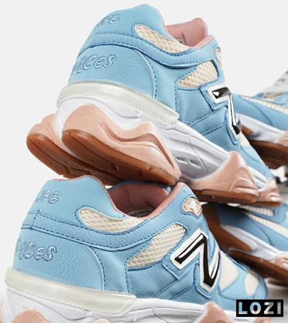 کفش کتانی مردانه و زنانه آبی کرم گلبهی NEW BALANCE 9060 مدل 7230