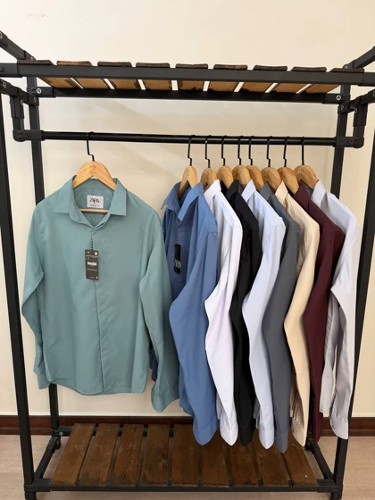 پیراهن آستین بلند قابپک مخفی2643