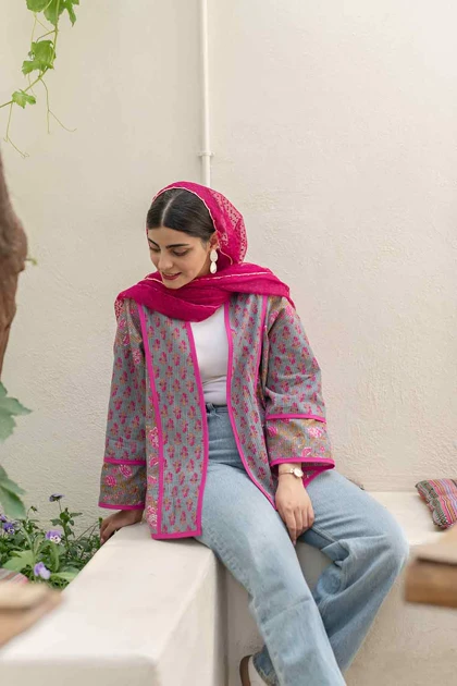 مانتو کتی نوا مانتو کتی شیک با پارچه باتیک هندی