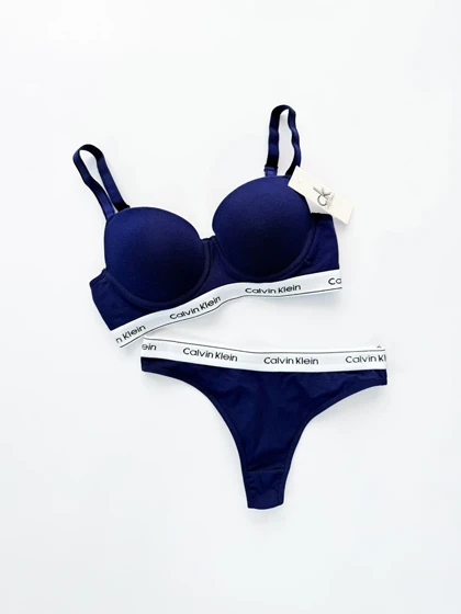 ست شورت بکلس و سوتین فنر دار نخ پنبه کلوین کلاین Calvin Klein