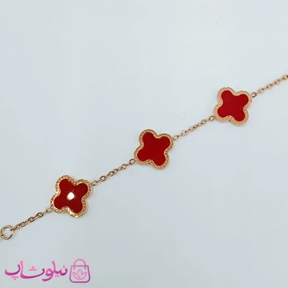 دستبند دخترانه مدل ونکلیف رز گلد کد 1897