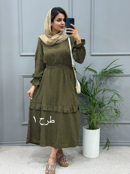 پیراهن مانتویی آریانا ( بدون کمربند )