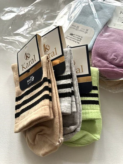 جوراب بچه‌گانه اسپرت 3 خط سایز 5