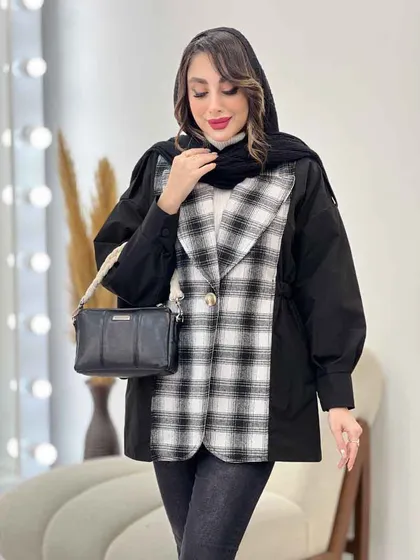 بارانی ترکیبی بغل کش