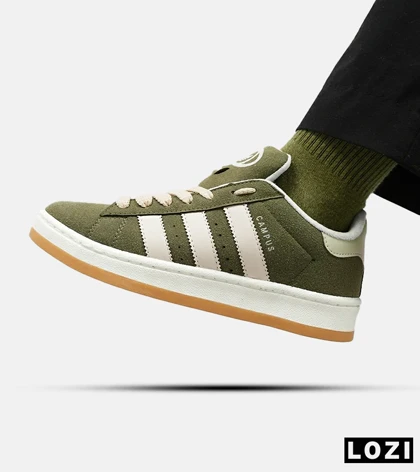 کفش کتانی زنانه و مردانه سبز کرم ADIDAS Campus