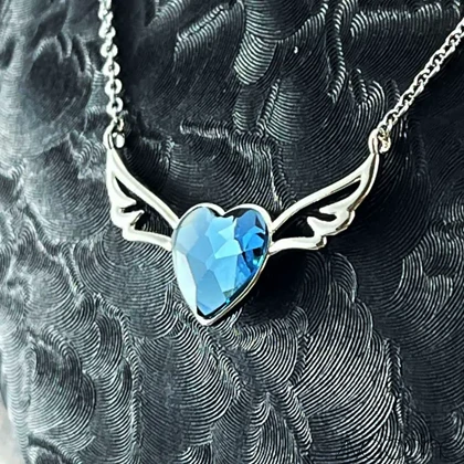 گردنبند سواروسکی مدل قلب و بال فرشته 50270