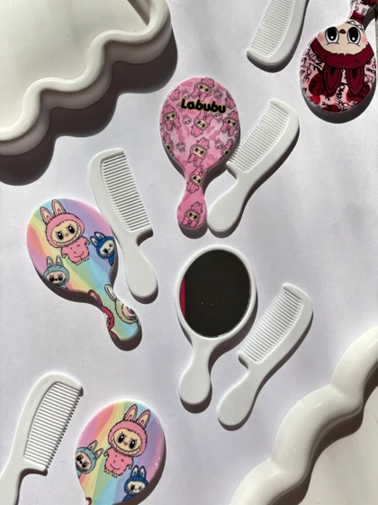 پک شانه و آینه لبوبو- کد 877