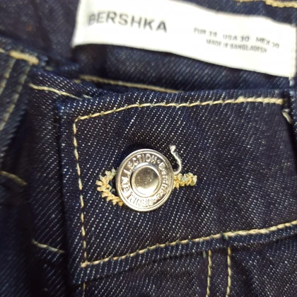 شلوار جین بالونی سرمه‌ای خام شور bershka بدون جنسیت کد 421