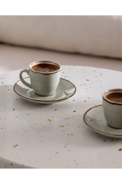 ست فنجان قهوه دو نفره Madame Coco مدل Pacis پرسلن - سبز