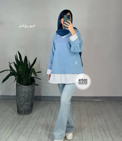 تونیک مانتویی جین دینا