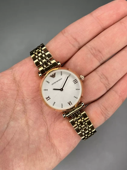 ساعت مچی امپریو آرمانی صفحه صدفی بند رزگلد Emporio Armani