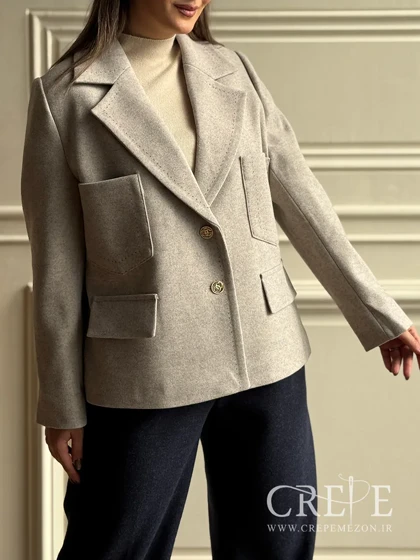 کت کوک دوزی جیب‌دار