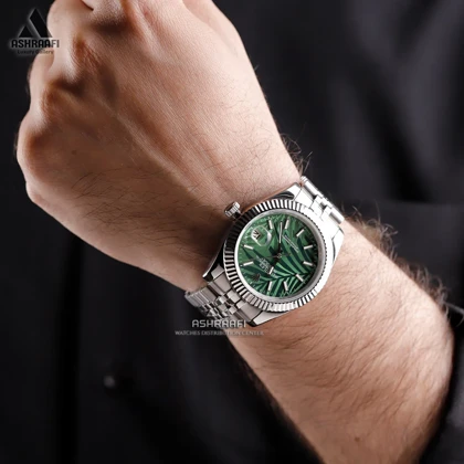 ساعت رولکس صفحه سبز Rolex Datejust Green Palm 41