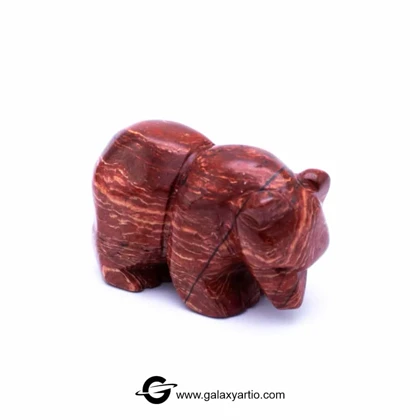 مجسمه تراش دست خرس جاسپر سرخ