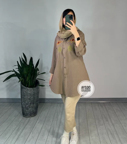 مانتو گلدوزی شقایق(ایراد دار)