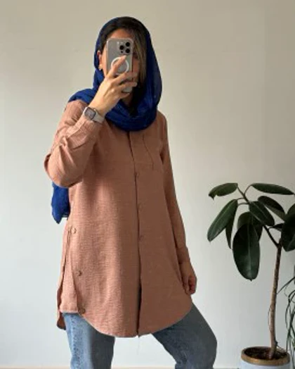 مانتو بغل دگمه دنیز