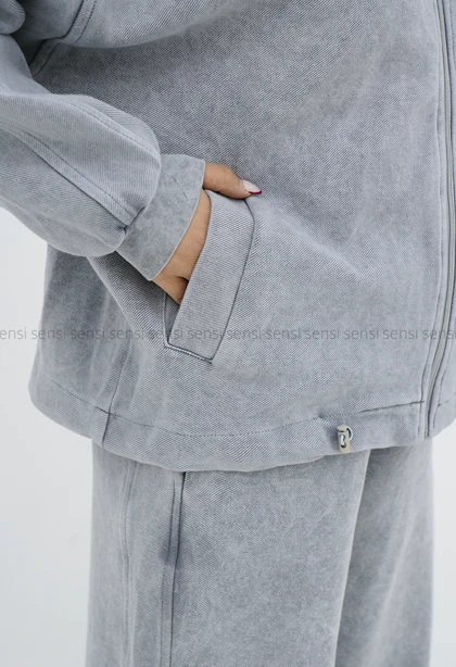 ست سویشرت شلوار زنانه کتان سنگشور کد1006740