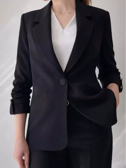 کت و شلوار زنانه کرپ کلرن ( Celeren ) کد 5413