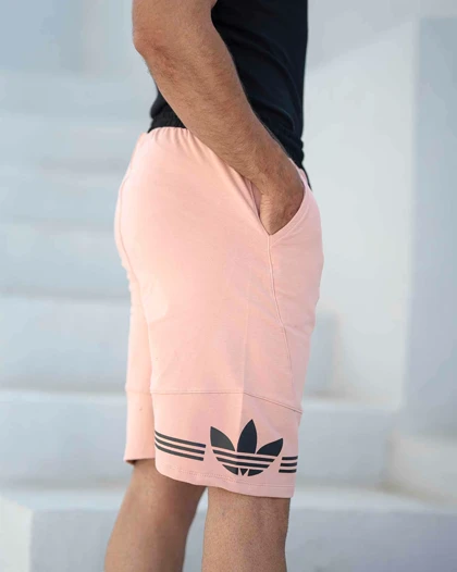 شلوارک بگ ورزشی ADIDAS گلبه ای