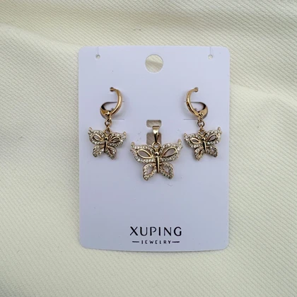 نیم ست پروانه برجسته ژوپینگ بدون زنجیر