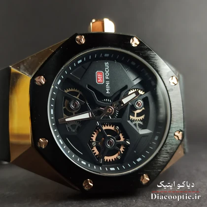 ساعت مچی مردانه اورجینال موتور ژاپنی برند مینی فوکوس سه موتور مدل Mf0422G.01 بند رابر