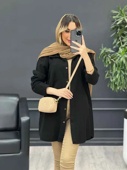 مانتو کتان شاپرک