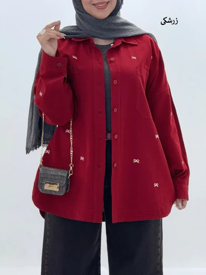 4295-مانتو کتان پاپیونی