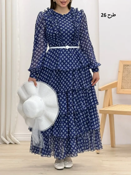 4241-پیراهن طبقه‌ای رز